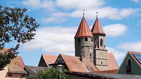 Gunzenhausen Färberturm und Kirchturm Stadtkirche