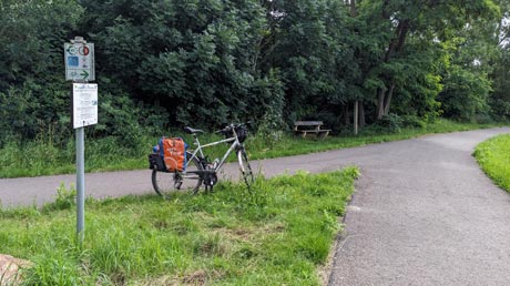 Boderadweg und Europaradweg R1 treffen sich