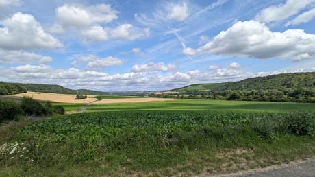 Landschaft am Wernradweg