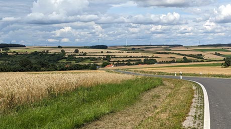 Landschaft am Wernradweg