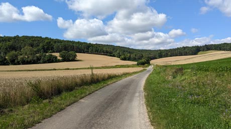 Landschaft am Wernradweg